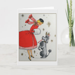 Carte de voeux de Noël rétro
