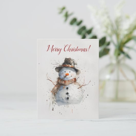 Carte de voeux de Noël rétro (Debout devant)