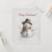 Carte de voeux de Noël rétro (Devant/Arrière en situation)