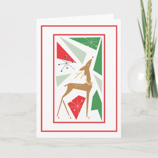Carte de voeux de Noël Retro Deer (Devant)