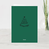 Carte de vœux de Noël rétro - Gui, arbre et P (Dos)