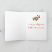 Carte de voeux de Noël rétro Vintage customisée (Intérieur)