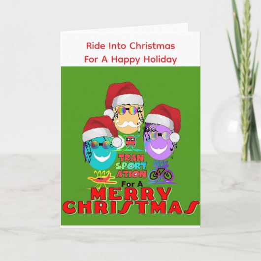 Carte de vœux de Noël Ride Into (Devant)
