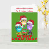 Carte de vœux de Noël Ride Into (Fleur jaune)