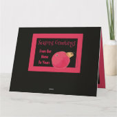 Carte de voeux de Noël rose et noir (Dos)