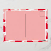 Carte de vœux de Noël rose mignonne et joyeuse (Verso)