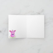 Carte de voeux de Noël Rose Pigs (Intérieur)