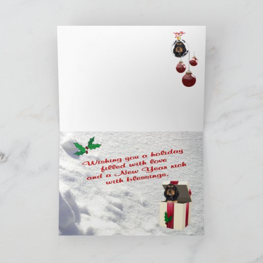 Carte de voeux de Noël Rottweiler (Intérieur)