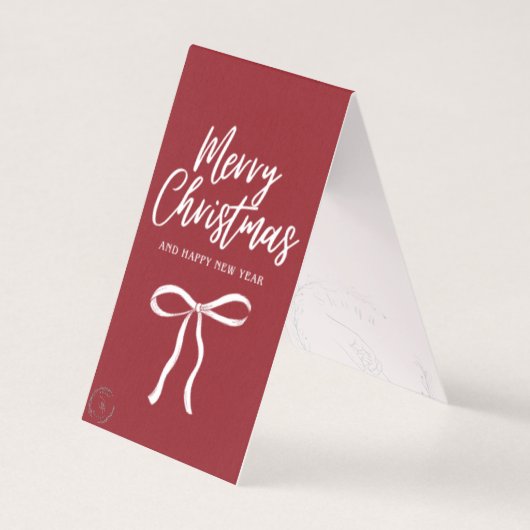 Carte de vœux de Noël rouge (Front)