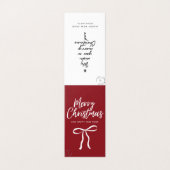 Carte de vœux de Noël rouge (Outside Unfolded)