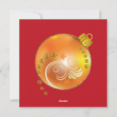 Carte de voeux de Noël Rouge (Dos)