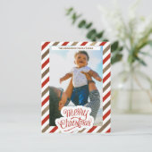 Carte de voeux de Noël Rouge et Or (Debout devant)