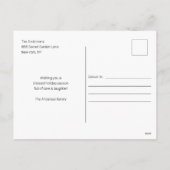 Carte de voeux de Noël Rouge et Or (Dos)