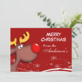 Carte de voeux de Noël Rudolf (Debout devant)