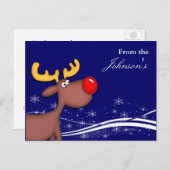 Carte de voeux de Noël Rudolf (Devant / Derrière)