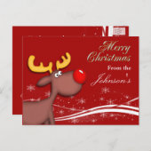 Carte de voeux de Noël Rudolf (Devant / Derrière)