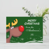 Carte de voeux de Noël Rudolf (Debout devant)