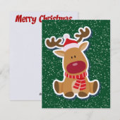 Carte de voeux de Noël Rudolph (Devant / Derrière)