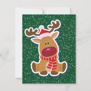 Carte de voeux de Noël Rudolph