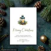 Carte de vœux de Noël rustique boho botanique neut
