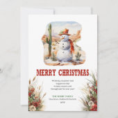 Carte de vœux de Noël rustique de la prairie à tél (Devant)