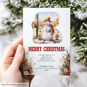Carte de vœux de Noël rustique de la prairie à tél