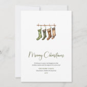 Carte de vœux de Noël rustique éditable (Devant)