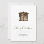 Carte de vœux de Noël rustique éditable et chaleur (Devant)
