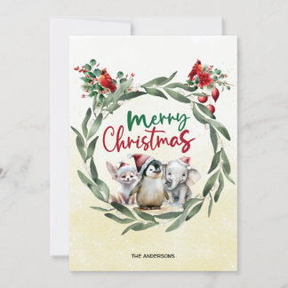 Carte de voeux de Noël rustique et mignonne person