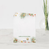 Carte de voeux de Noël Samoyed personnalisable (Dos)