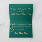 Carte de voeux de Noël Samoyée, 7" X 5" (Intérieur)