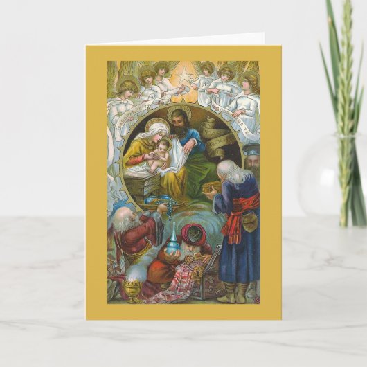 Carte de voeux de Noël "Scène de la Nativité" (Devant)