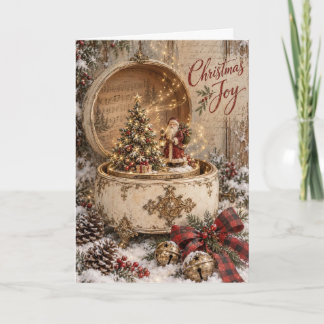 Carte de vœux de Noël - Scène vintage - V2
