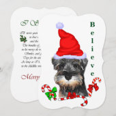 Carte de voeux de Noël Schnauzer miniature (Devant / Derrière)