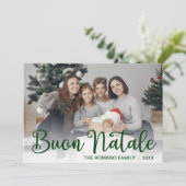 Carte de vœux de Noël Script Buon Natale Photo (Debout devant)
