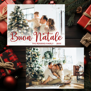 Carte de vœux de Noël Script Buon Natale Photo