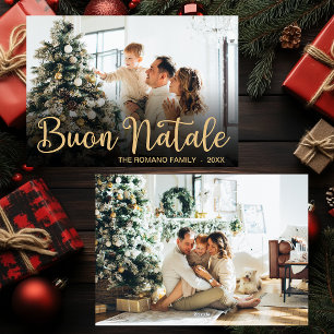 Carte de vœux de Noël Script Buon Natale Photo