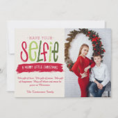 Carte de voeux de Noël Selfie (Devant)