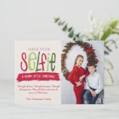 Carte de voeux de Noël Selfie (Debout devant)