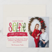 Carte de voeux de Noël Selfie (Devant / Derrière)
