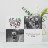 Carte de vœux de Noël Silent Night Yeah Right! (Debout devant)