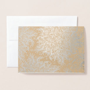 Carte de voeux de Noël Silver Kraft Foil