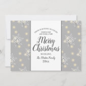 Carte de voeux de Noël Silver Sparkle Merry (Devant)