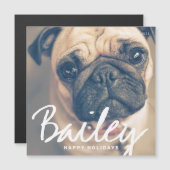 Carte de voeux de Noël simple et heureuse pour ani (Devant / Derrière)