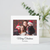 Carte de voeux de Noël simple photo (Debout devant)
