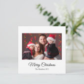 Carte de voeux de Noël simple photo (Debout devant)