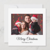 Carte de voeux de Noël simple photo (Devant)