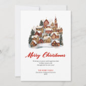 Carte de vœux de Noël Simple Scène de Fêtes (Devant)