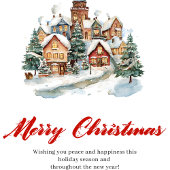 Carte de vœux de Noël Simple Scène de Fêtes