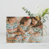 Carte de vœux de Noël simple script (Debout devant)